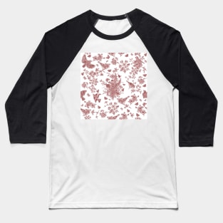 Vintage Red Roses Garden Baseball T-Shirt